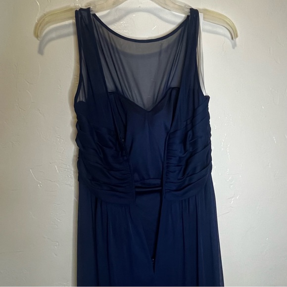 David’s Bridal Long Mesh Dress with Illusion Neckline Size 8 - Picture 5 of 12